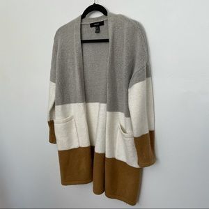 Color block oversized cardigan